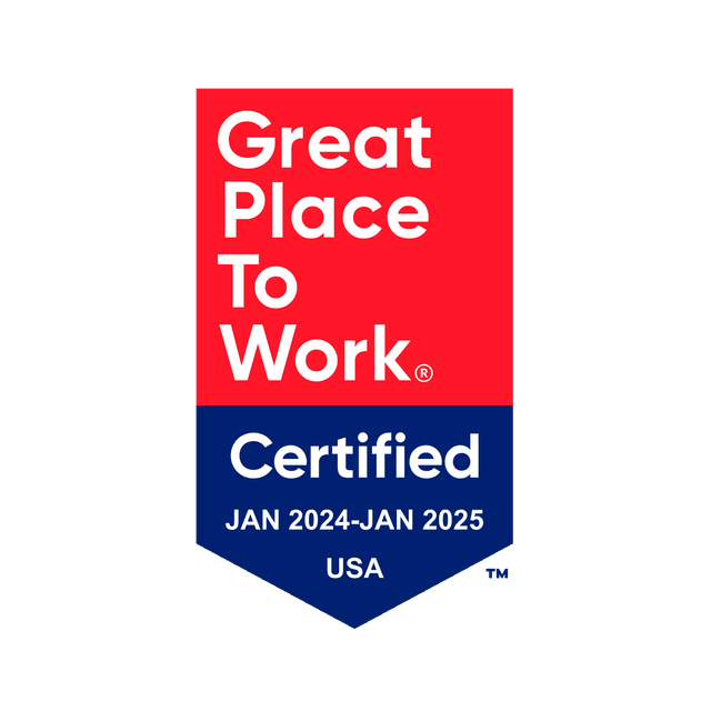 Award: Certified Great Place to Work, Jan 2024 - Jan 2025 USA